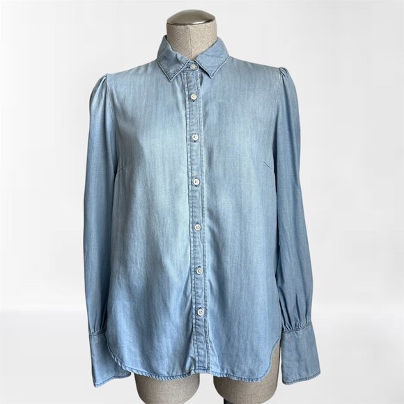 FRAME Button down chambray shirt - Picture 1 of 9